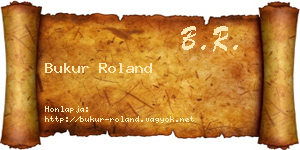 Bukur Roland névjegykártya