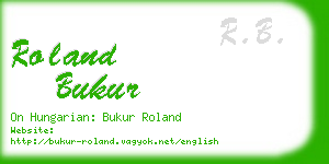 roland bukur business card